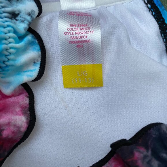 Tie Dye Frilly Bikini Top Size Large - Picture 6 of 6